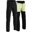 Motorcycle Jeans – Black Riding Jeans with Aramid Fiber Lining and Included Protectors