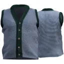 Traditional Janker Knitted Vest, Tracht Vest Janker, Grey/Green