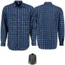 Outdoor Shirt Long Sleeve Regular Fit Shirt with Shark Collar and Roll-Up Sleeves