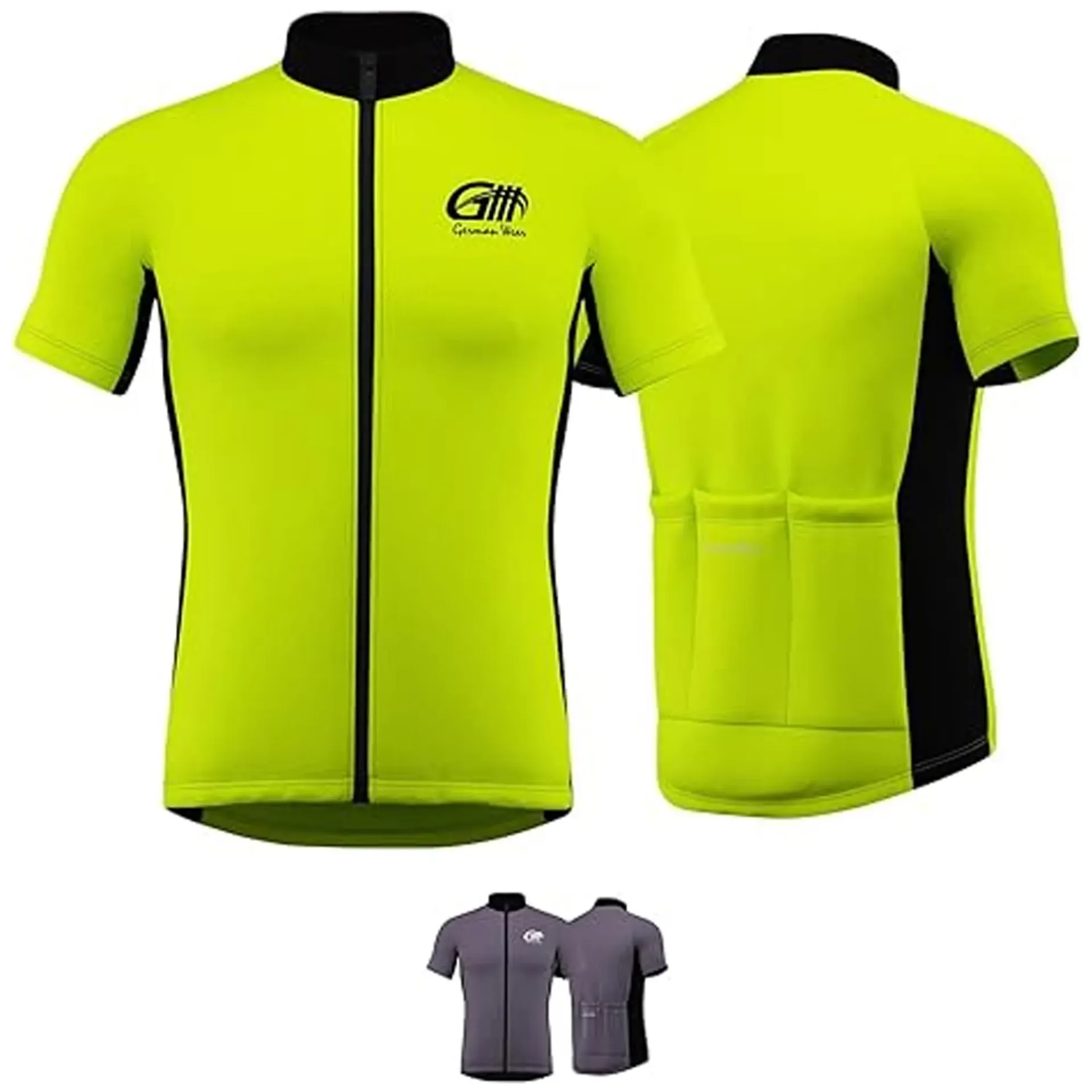 [9569] Jersey, Cycling Jersey, Bicycle Jersey, Bicycle Cycling Jersey, Bike Jersey, Cycling Shirt (46/XS, Grün)