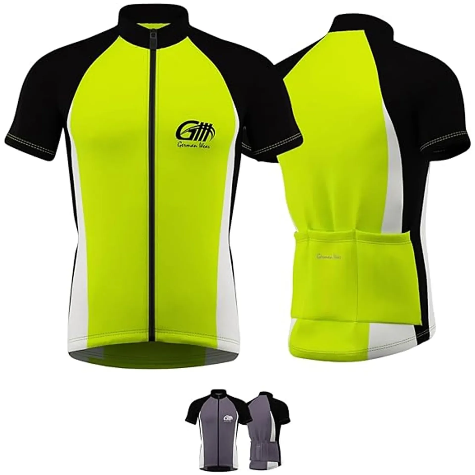 [9549] Jersey, Cycling Jersey, Bicycle Jersey, Bike Cycling Jersey, Cycling Shirt (46/XS, Grün)