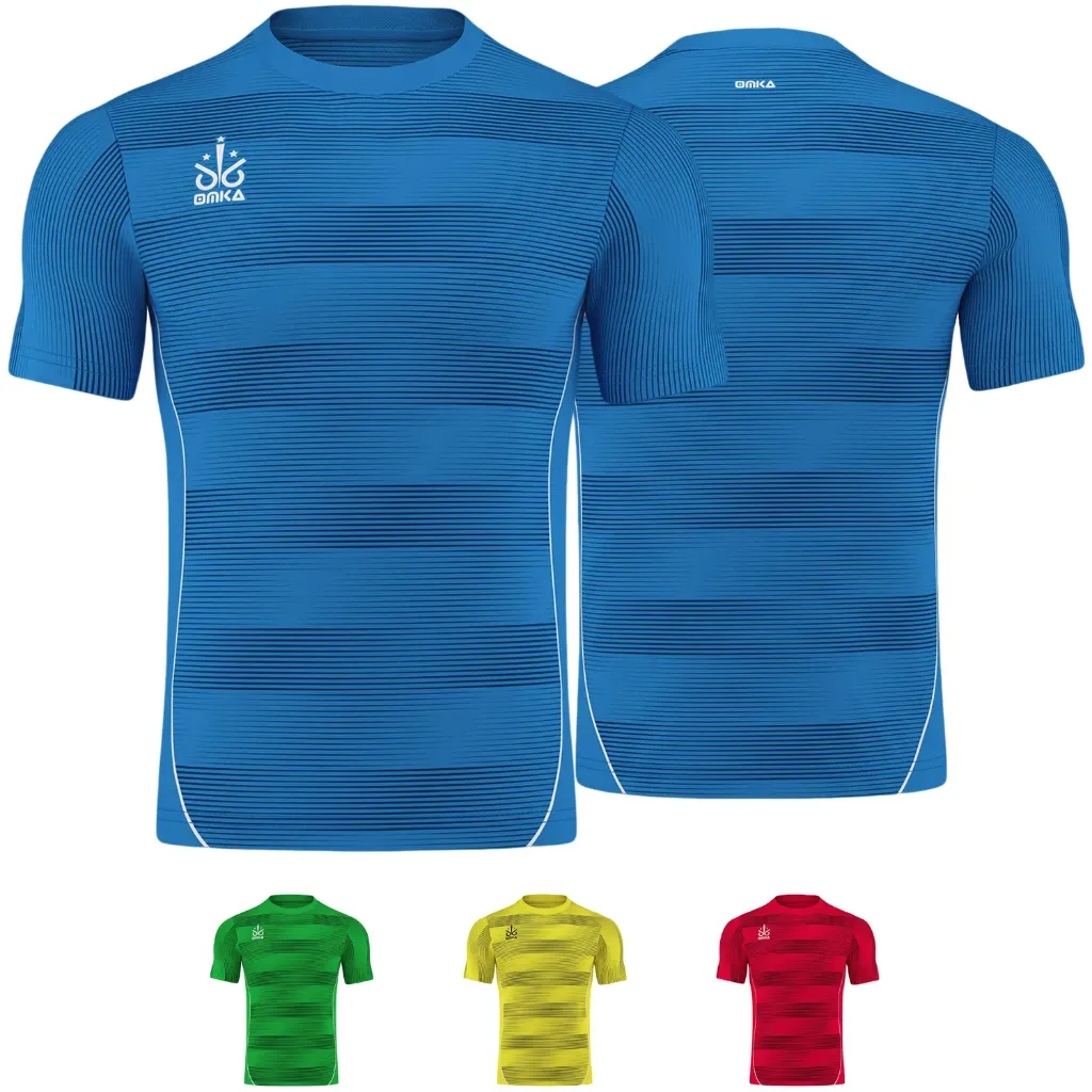[17702] OMKA Team Sports Jersey Teamwear Football Jersey Fan Jersey Sports Shirt (48/S, Blau)