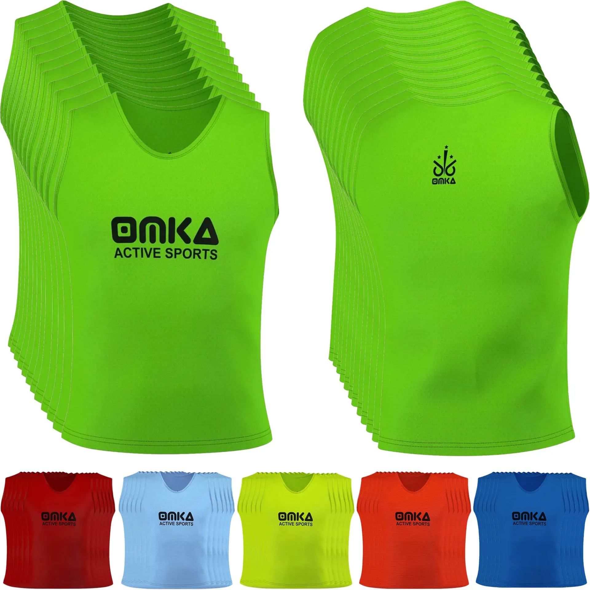 12-Piece OMKA Football Training Bibs Training Vests Marker Bibs Football Bibs