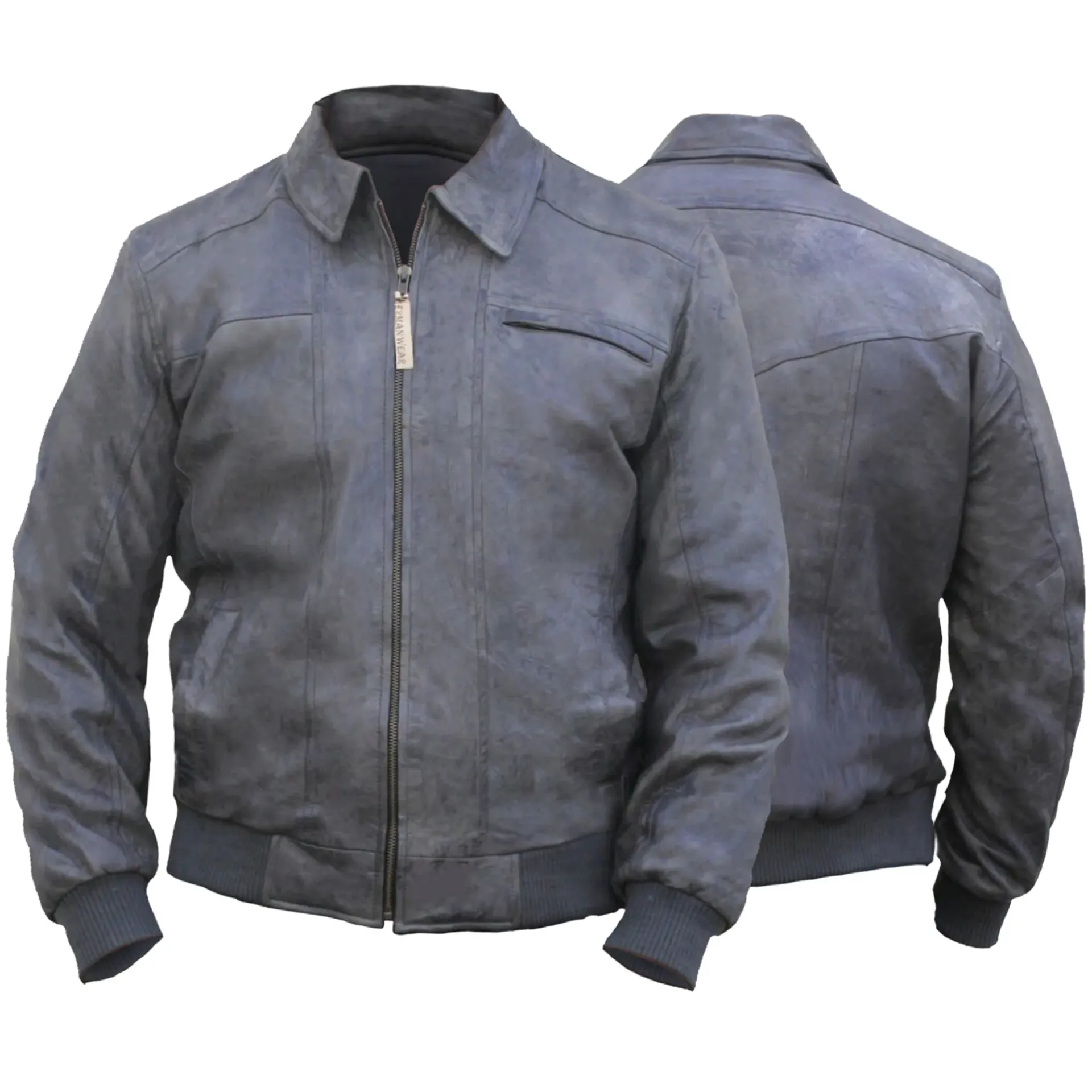 German Wear Trend Leather Jacket Genuine Lamb Nappa Leather Jacket Grey