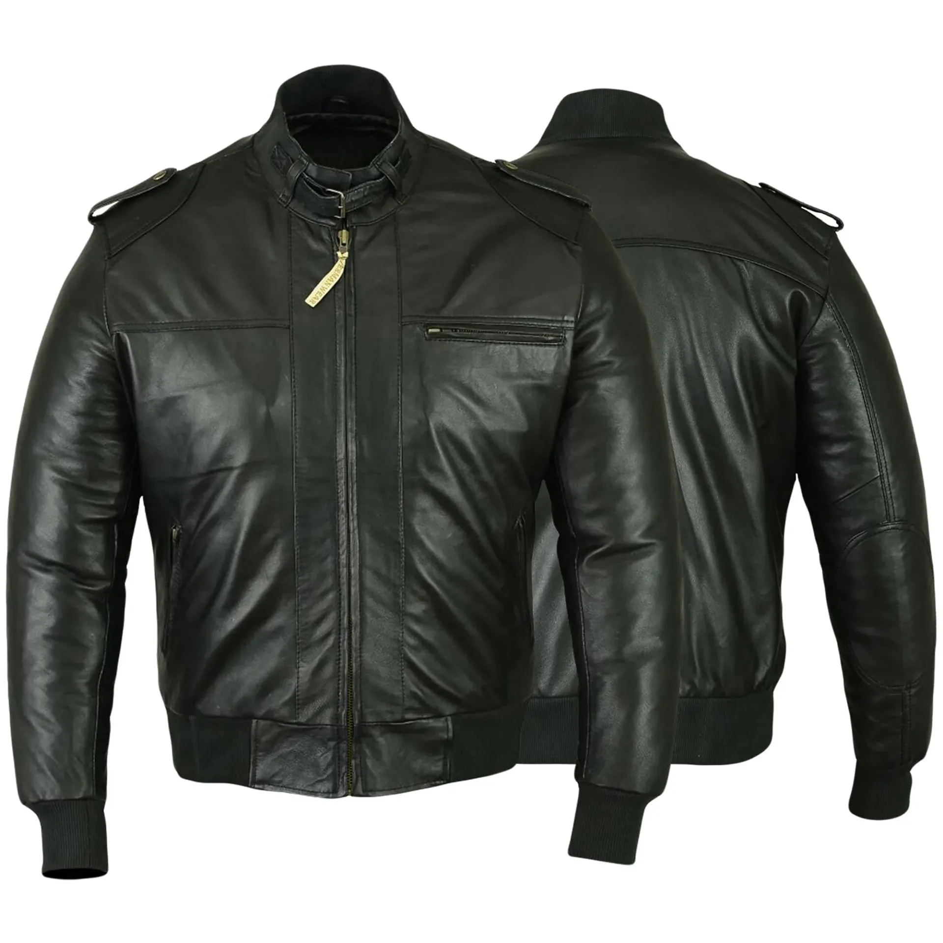 German Wear, Trend Fashion Lamb Nappa Genuine Leather Jacket – Black Nappa Leather